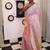 pink hand woven silk blend saree