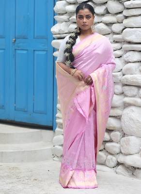 mauve hand woven katan silk blend zari woven all seasons sarees 1