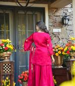 Red Embroidered Kurta Set