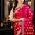 magenta woven silk blend blend saree