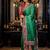green woven silk blend blend saree