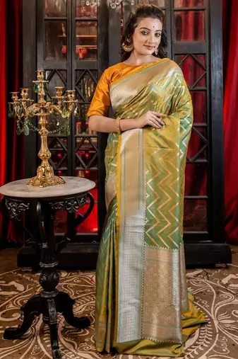multicolor woven silk blend blend zari woven all seasons sarees