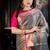 grey woven silk blend blend saree