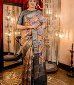 multicolor woven chanderi saree