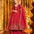 Red Organza Anarkali Suit Set