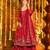 Red Organza Anarkali Suit Set