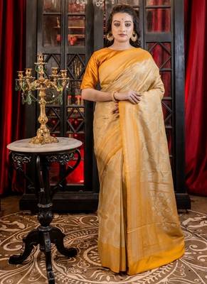 multicolor woven matka silk blend zari woven all seasons sarees 5