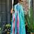 Sky blue Embroidered Rayon Anarkali Suit Set