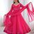 Dark rani pink  new kalicut anarkali suit set with real modeling 