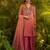 pink silk embroidered anarkali with dupatta