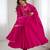 magenta chanderi silk anarkali gown dupatta