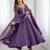 purple crunchy silk anarkali gown with dupatta and pant