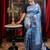 blue woven katan silk blend saree