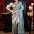 grey hand woven silk blend saree