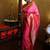 pink hand woven katan silk blend saree