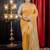 yellow woven georgette saree