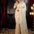 ivory woven georgette saree