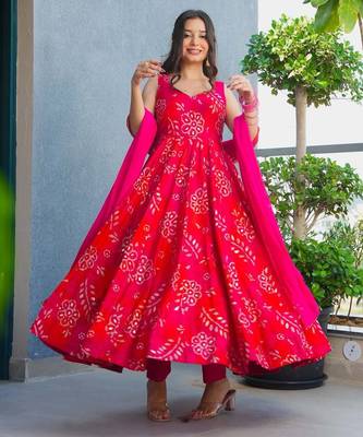 Rani Noor Muslin Embroidered Anarkali Suit Set 4