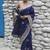 blue hand woven katan silk blend saree