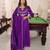 Purple color soft silk fabric designer embroidered heavy ceremonial wear salwar kameez