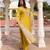 Yellow color cotton silk fabric designer embroidered heavy ceremonial wear salwar kameez