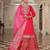 Pink color cotton silk fabric designer embroidered heavy ceremonial wear salwar kameez