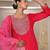 Pink color cotton silk fabric designer embroidered heavy ceremonial wear salwar kameez