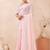 Dusty pink color resham & sequins work georgette saree