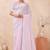 Dusty levender  color resham & sequins work georgette saree