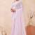 Dusty levender  color resham & sequins work georgette saree