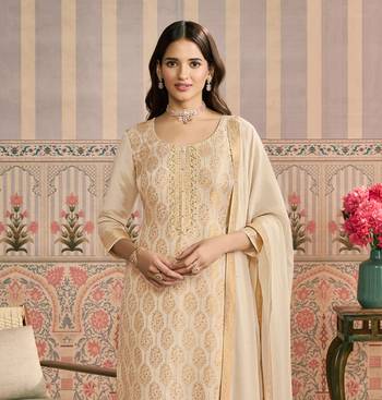 White embroidered viscose salwar suit 2