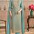 Sky embroidered viscose semi-stitched pakistani salwar suit