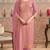 Pink embroidered viscose semi-stitched pakistani salwar suit