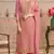 Peach embroidered viscose pakistani salwar suit