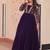Purple faux blooming embroidered sequins zari work gown