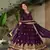 Purple faux georgette zari sequins embroidered anarkali suit festive wear