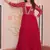 Rani pink faux blooming embroidered sequins zari work gown