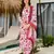 Red Silk Blend Printed Work Straight Kurta Pant and Dupatta Set