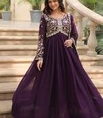 Eilara wine festival special sequins embroideres gown with dupatta