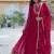 Pink sequin embroidered georgette anarkali set