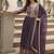 Purple faux georgette embroidered sequins anarkali suit festive wear