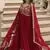 Eilara maroon festival special sequins embroideres gown with dupatta
