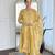  Yellow Rayon Printed Work A-Line Kurta Pant and Dupatta Set