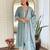 Grey Rayon Embroidery Work A-Line Kurta Pant and Dupatta Set