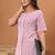 Pink Floral printed pure cotton round neck tunic