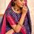 plum with rani pink border art silk blend with foil print casual wear saree