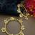 Set of 2 gold-plated twisted kada bracelet with clustered ghungroo charms