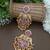 Gold plated pachi kundan studded bird chandbali kashmiri ghungaroo pink drop earrings