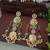 Gold plated pachi kundan studded ghungaroo kashmiri multi drop earrings