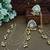 Gold-plated kashmiri ear chains with multi-layer ghungroo drops